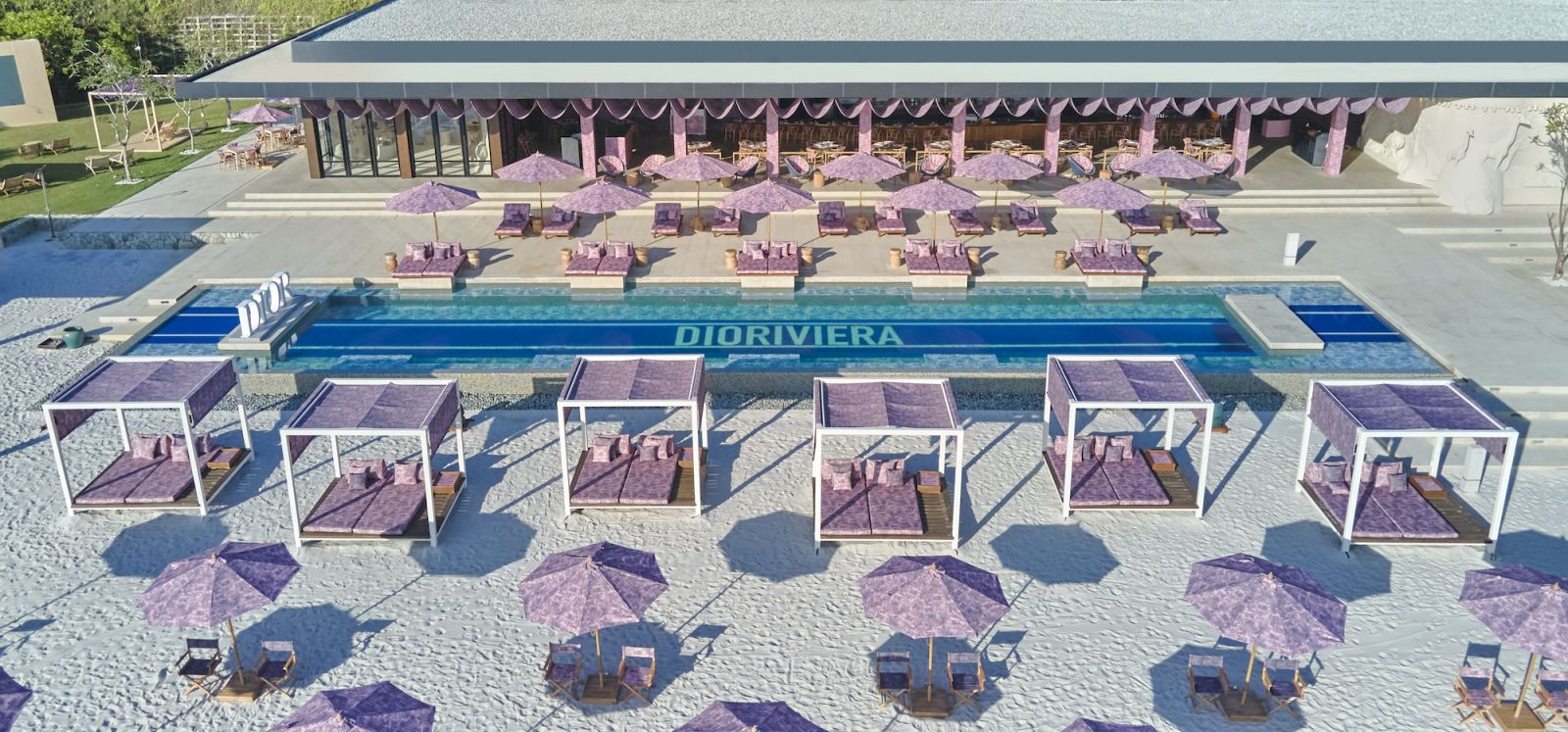 An arial view of Dior's Dioriviera Pop-up at the One&Only Desaru Coast, Johor