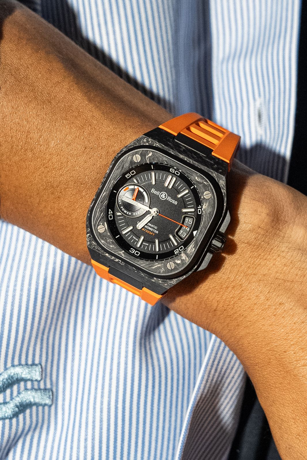 Bell & Ross BR-X5 in Carbon Orange (Photo: Daniel Adams)