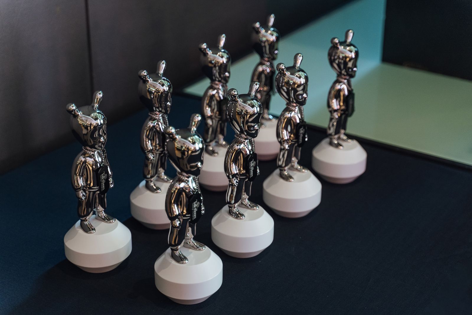 THDA trophies being lined up before the winners were announced