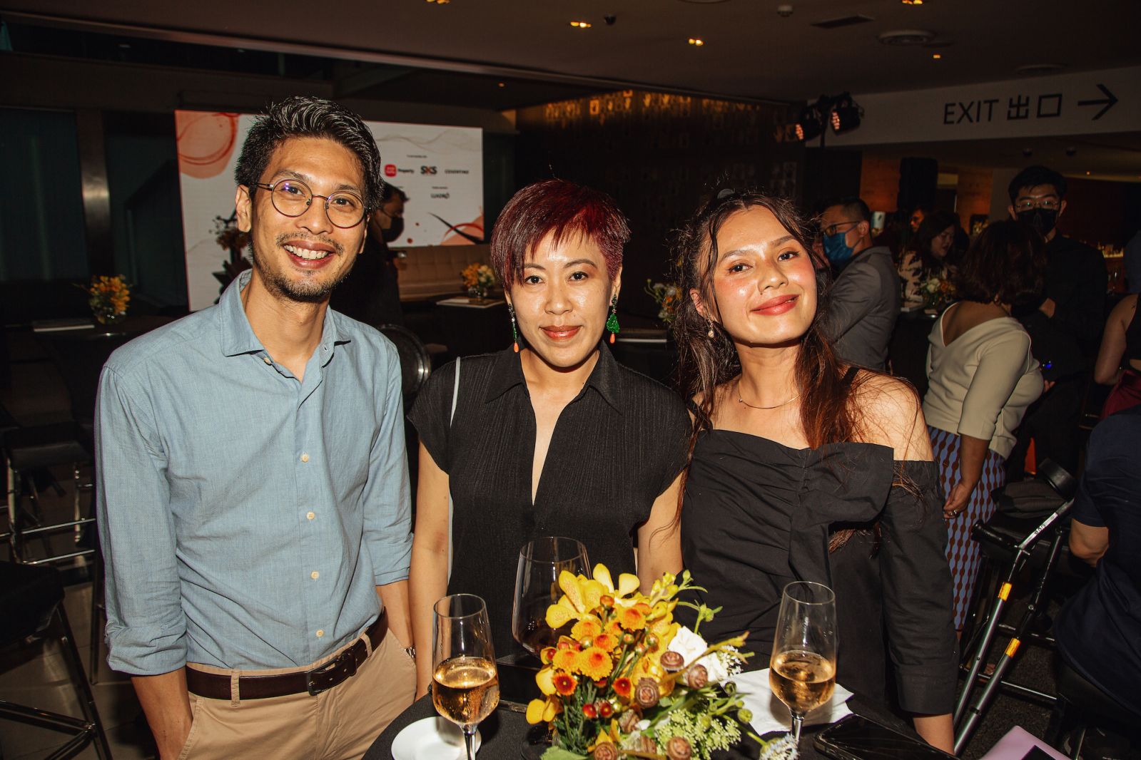 Edward Lye and Mil Yung Mak of MIL Design & Construction, Lynette Ow, editor-in-chief of Tatler Malaysia