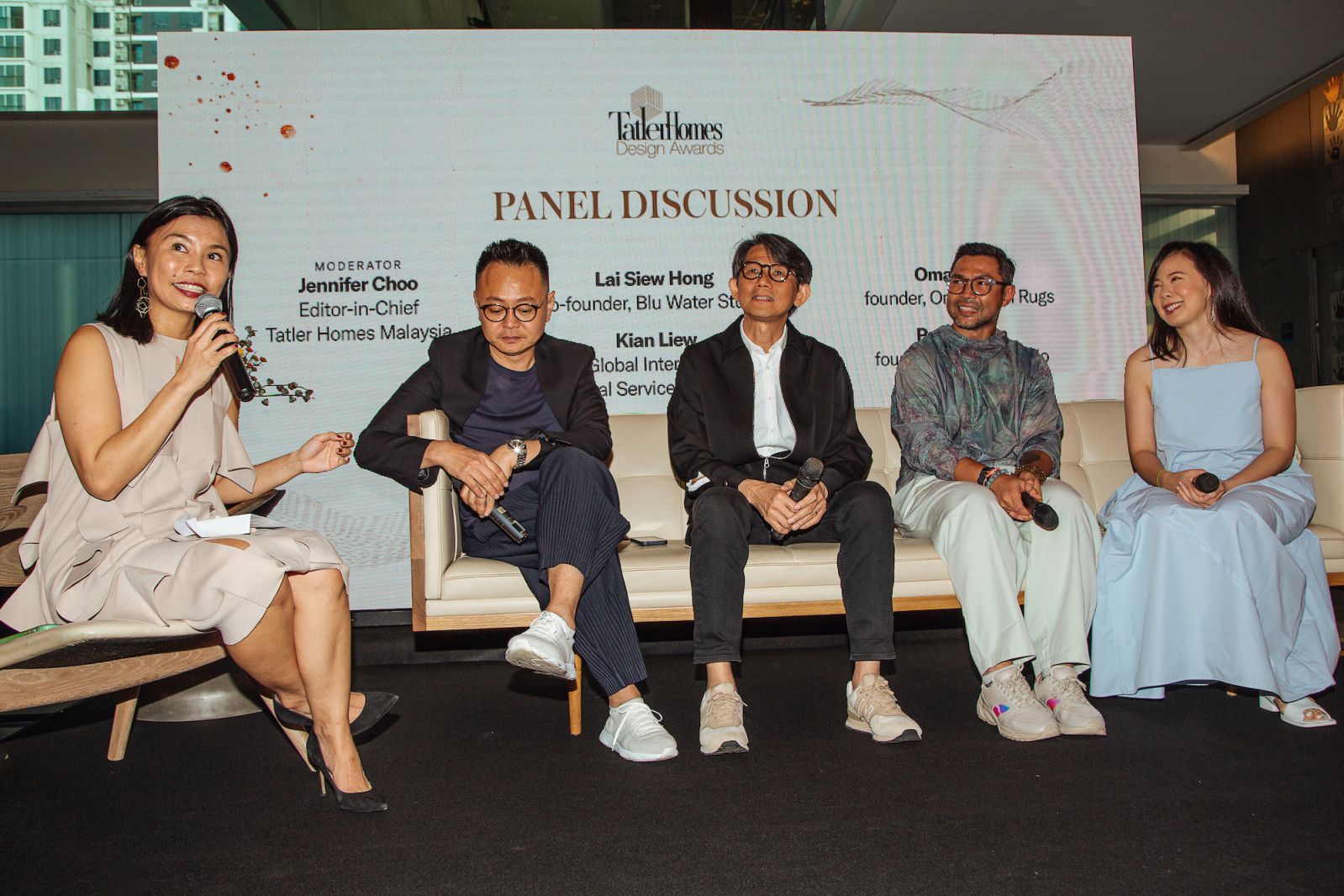 The panel discussion moderated by Tatler Homes editor-in-chief, Jennifer Choo with Kian Liew, Lai Siew Hong, Omar Khan and Pamela Tan