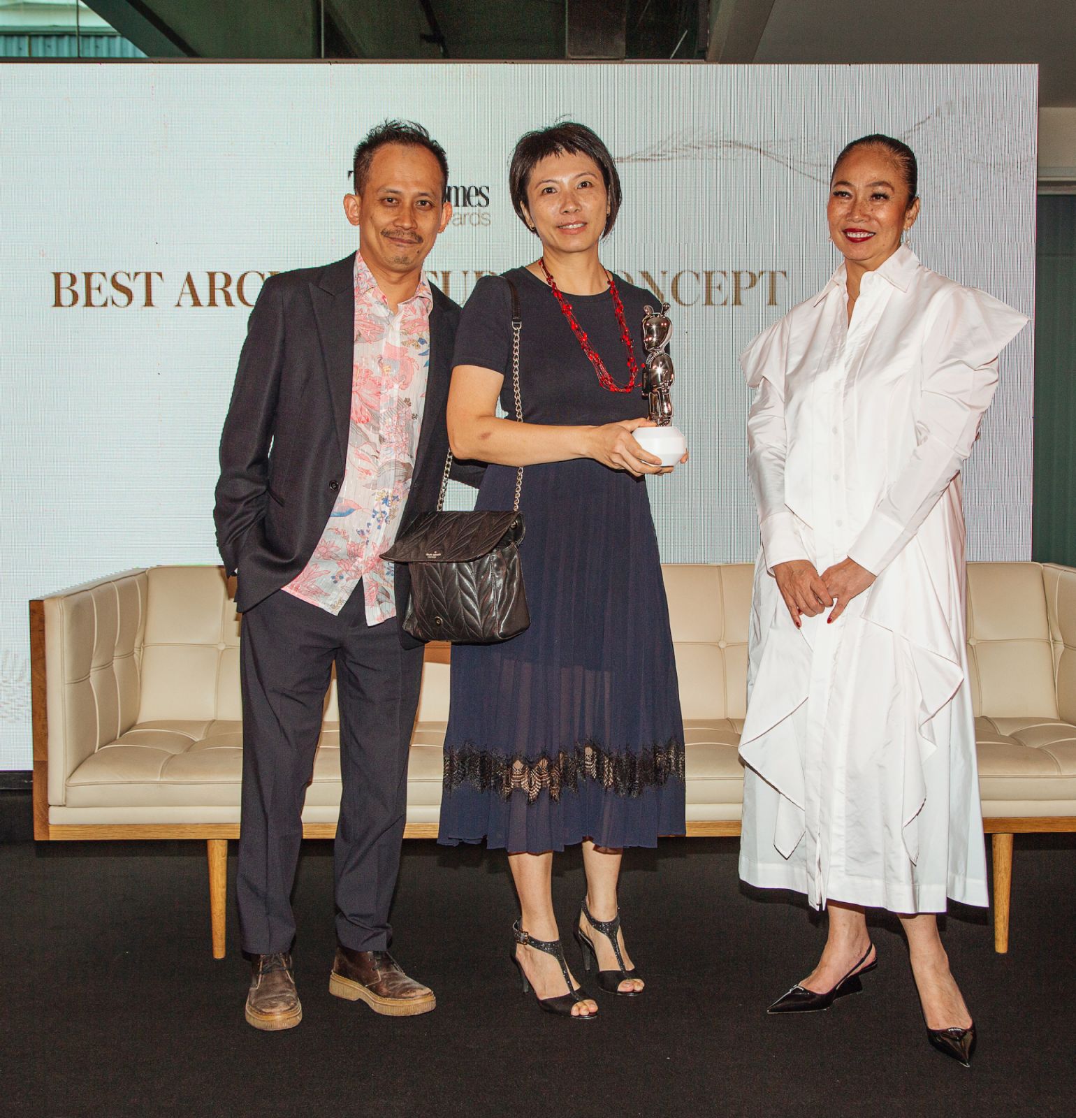 Kenny Chong and Ho Choon Sin of A3 Architects accepting the award for Best Architectural Concept