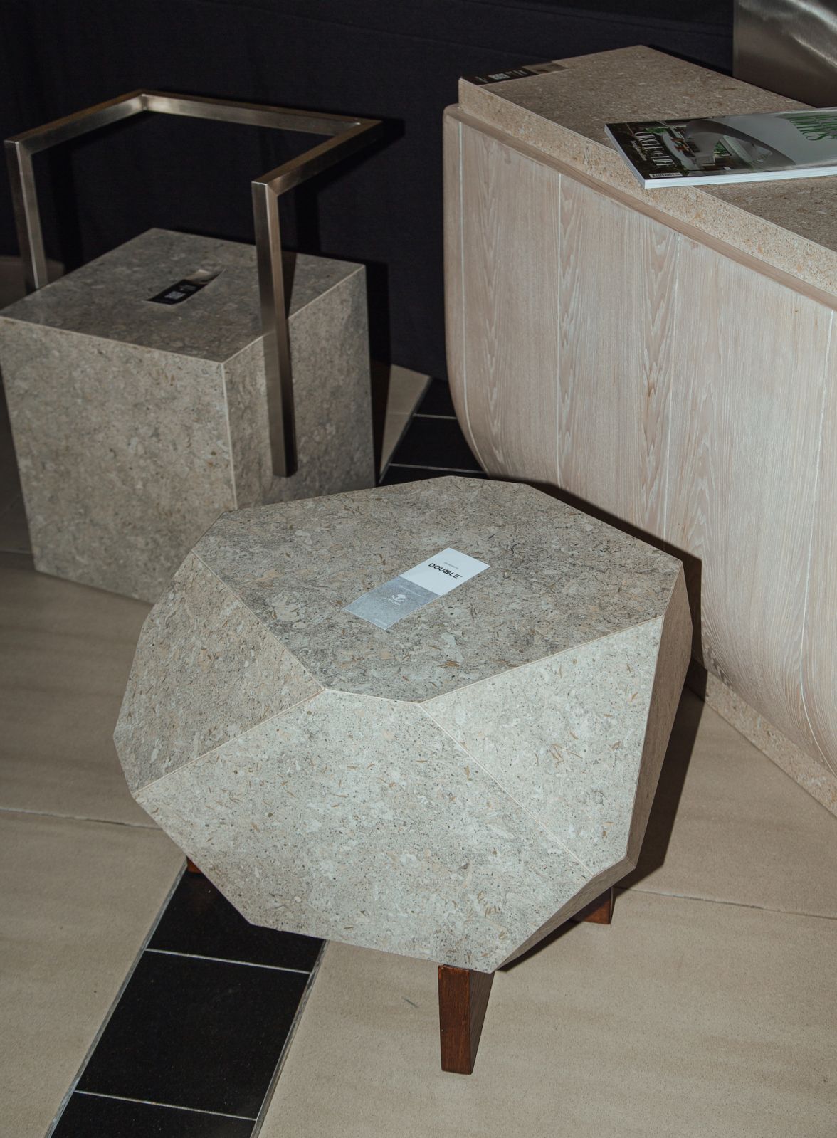 Sculptural Cosentino pieces by Wei Ming, Aureole Design, and Naythan Low, Doubble Interior Associates