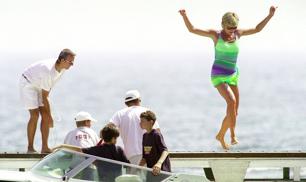ST TROPEZ, FRANCE - JULY 17 1997: (FILE PHOTO) Diana, Princess Of Wales is seen in St Tropez in the summer of 1997, shortly before Diana and boyfriend Dodi were killed in a car crash in Paris on August 31, 1997. The inquests into both of their deaths are due to start in early 2004. (Photo by Michel Dufour/WireImage)