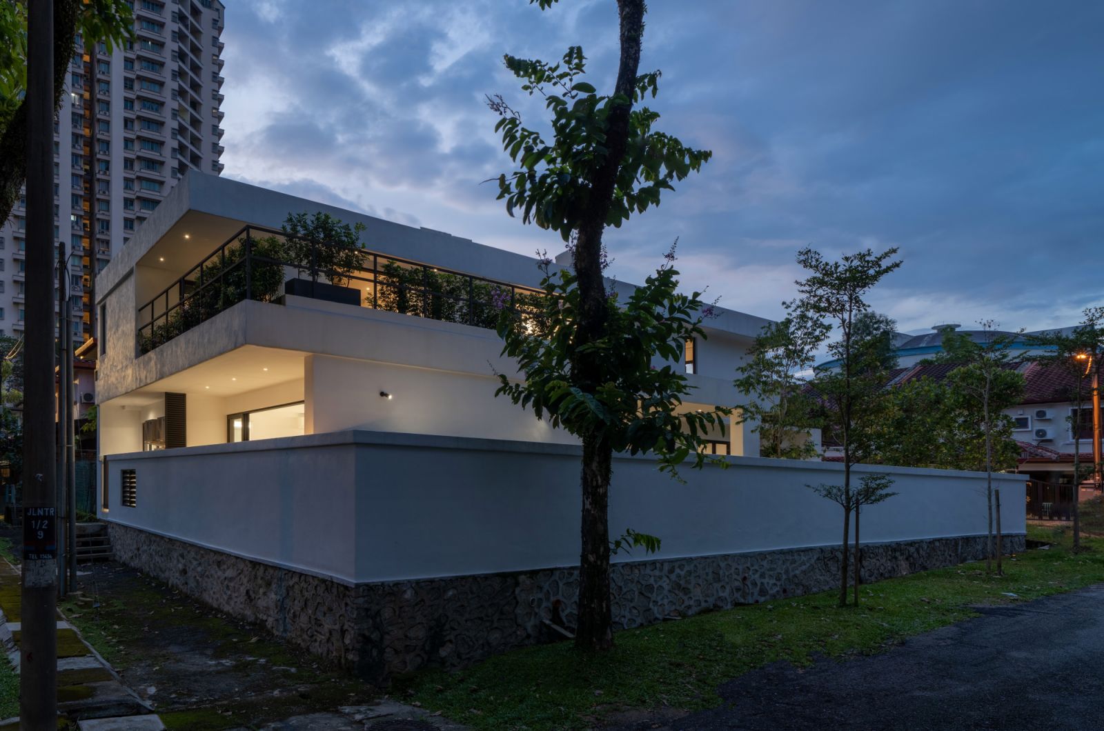 The house at dusk