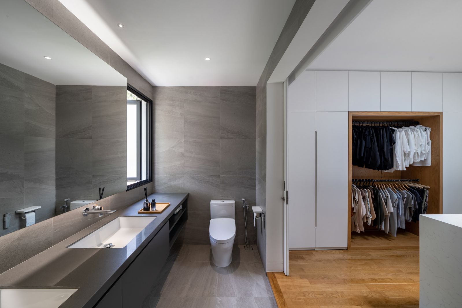 The large bathroom