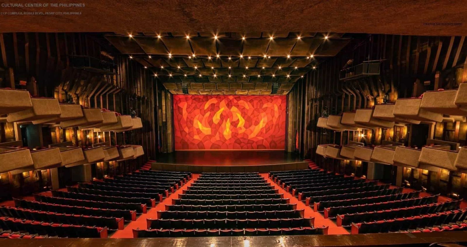 The curtain at Tanghalang Nicanor Abelardo (Photo: Cultural Center of the Philippines)