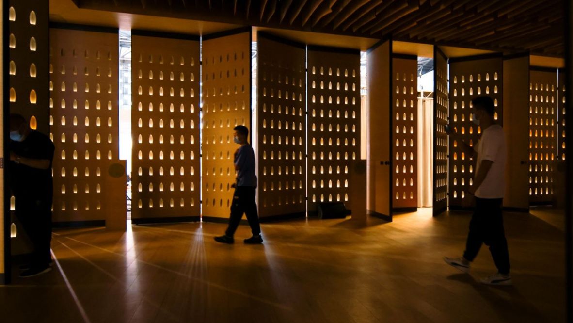 The Interlude pavilion, by Hong Kong-born designer Chi Wing Lo, at Design Shanghai (Photo: courtesy of Design Shanghai)