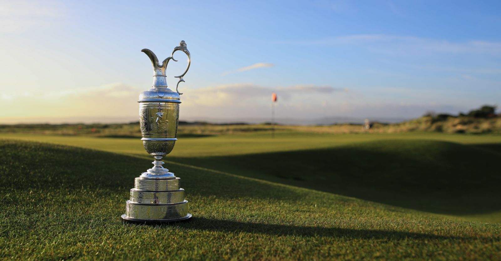 HOYLAKE, ENGLAND - DECEMBER 20: The Claret Jug is displayed during previews for The 151st Open Championship at Royal Liverpool Golf Club on December 20, 2022 in Hoylake, England. (Photo by Jan Kruger/R&A/R&A via Getty Images)