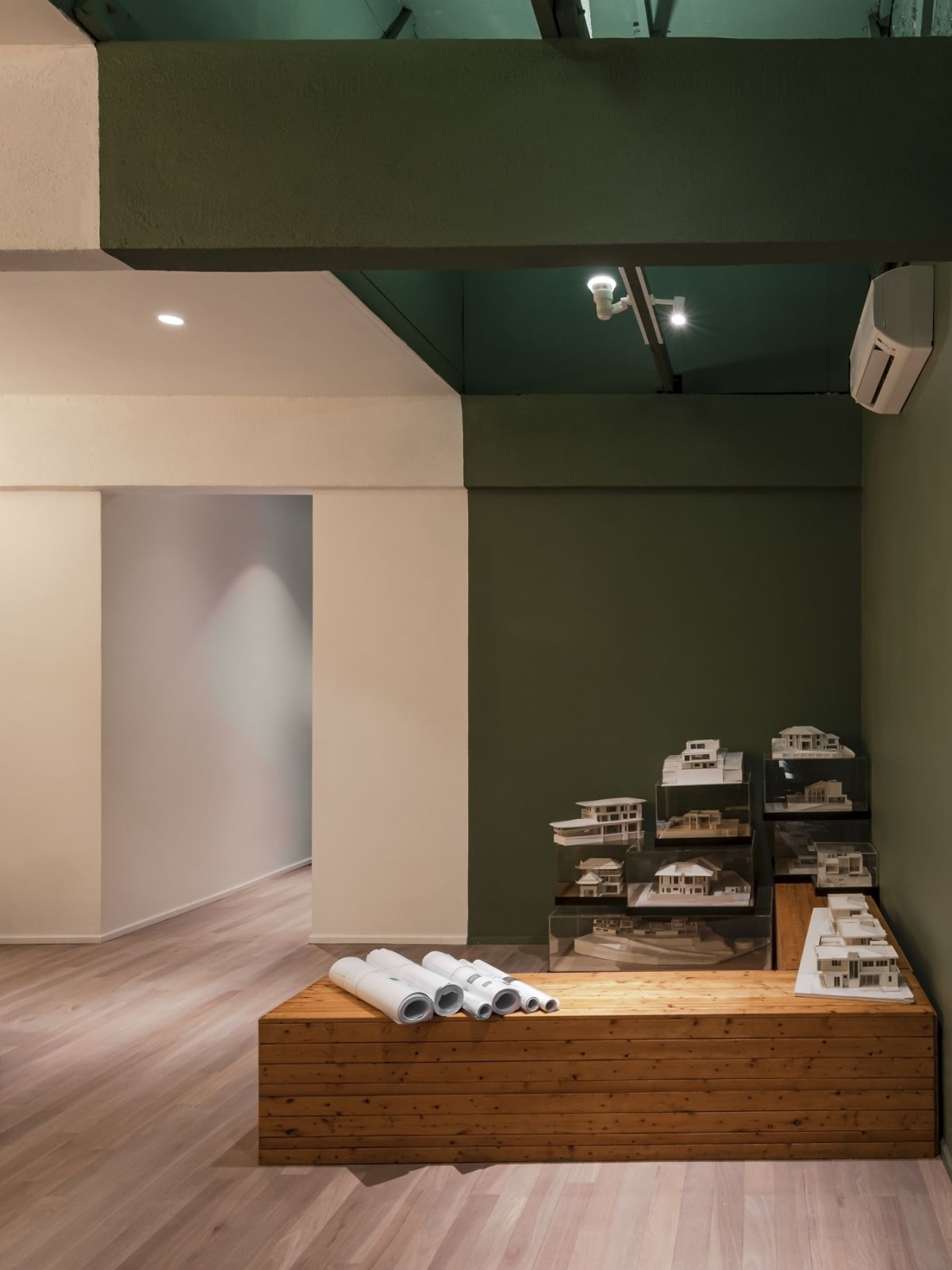 A deep green colour was carried throughout the space  (Photo: David Yeow)