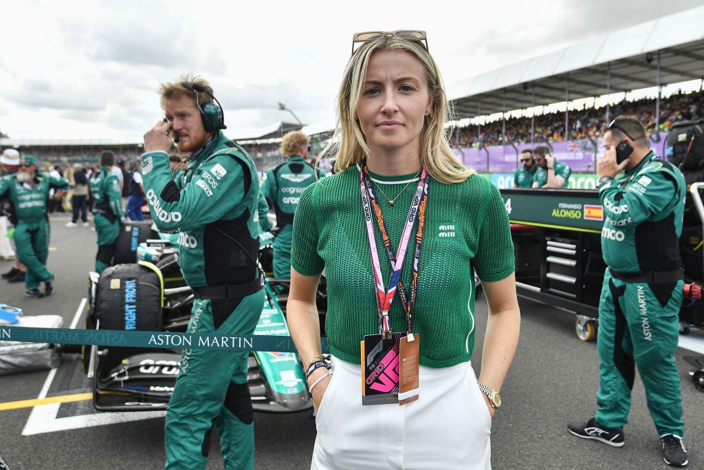 NORTHAMPTON, ENGLAND - JULY 09: Leah Williamson during the F1 Grand Prix of Great Britain at Silverstone Circuit on July 9, 2023 in Northampton, United Kingdom. (Photo by Vince Mignott/MB Media/Getty Images)