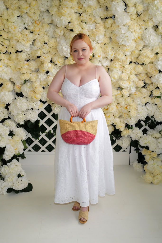 WIMBLEDON, ENGLAND - JULY 09: Nicola Coughlan, wearing Ralph Lauren, attends the Polo Ralph Lauren & British Vogue event during The Championships, Wimbledon at All England Lawn Tennis and Croquet Club on July 09, 2023 in Wimbledon, England. (Photo by Darren Gerrish/WireImage)