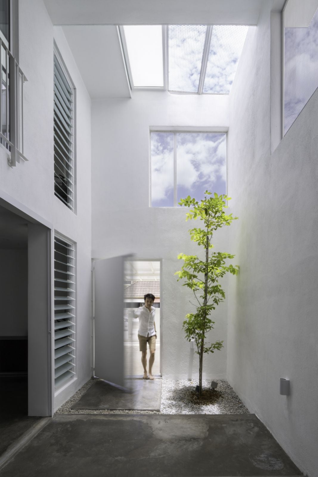 Natural light strems into the Outdoor Block