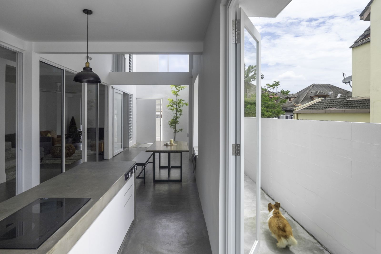 The Outdoor Block houses the brightly lit kitchen