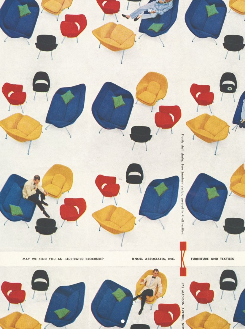 Herbert Matter chief graphic designer for Knoll from 1946 to 1966, shaped the print ads and product catalog that helped launch the Womb Chair into the stratosphere of design (Photo: @knoll/ Instagram)