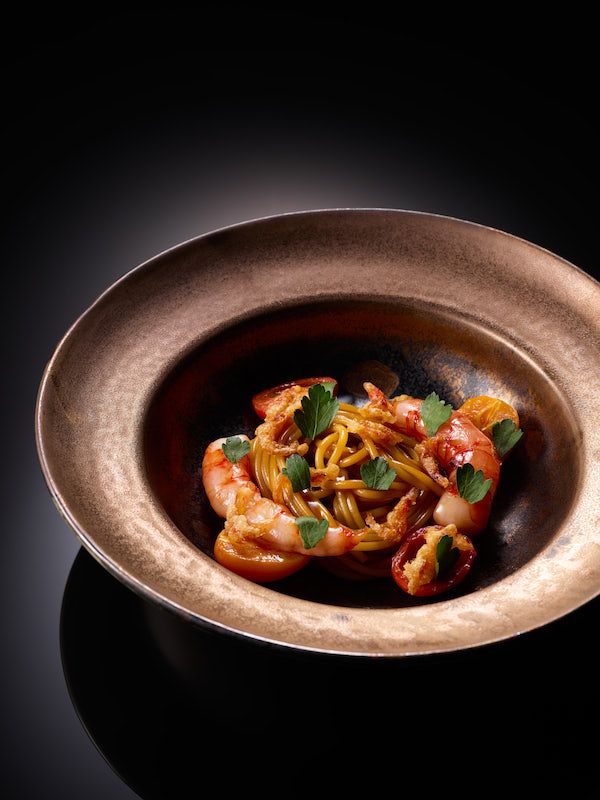 Carabinero prawn, Thai pasta