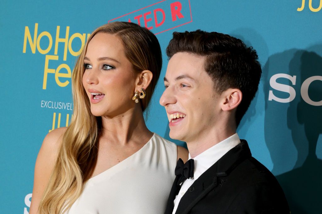 NEW YORK, NEW YORK - JUNE 20: (L-R) Jennifer Lawrence and Andrew Feldman attend Sony Pictures' "No Hard Feelings" New York Premiere at AMC Lincoln Square Theater on June 20, 2023 in New York City. (Photo by Michael Loccisano/WireImage)