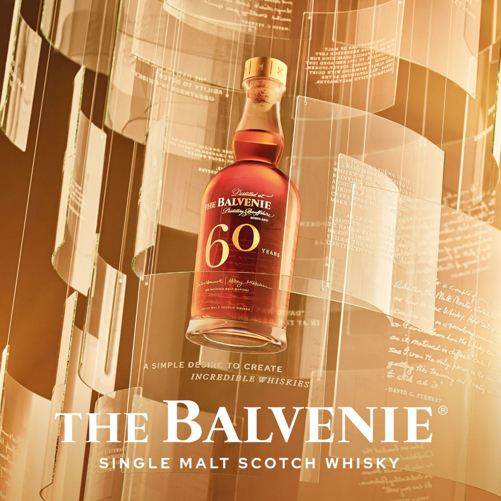 The Balvenie's Sixty is a representation of Stewart's illustrious career with the distillery