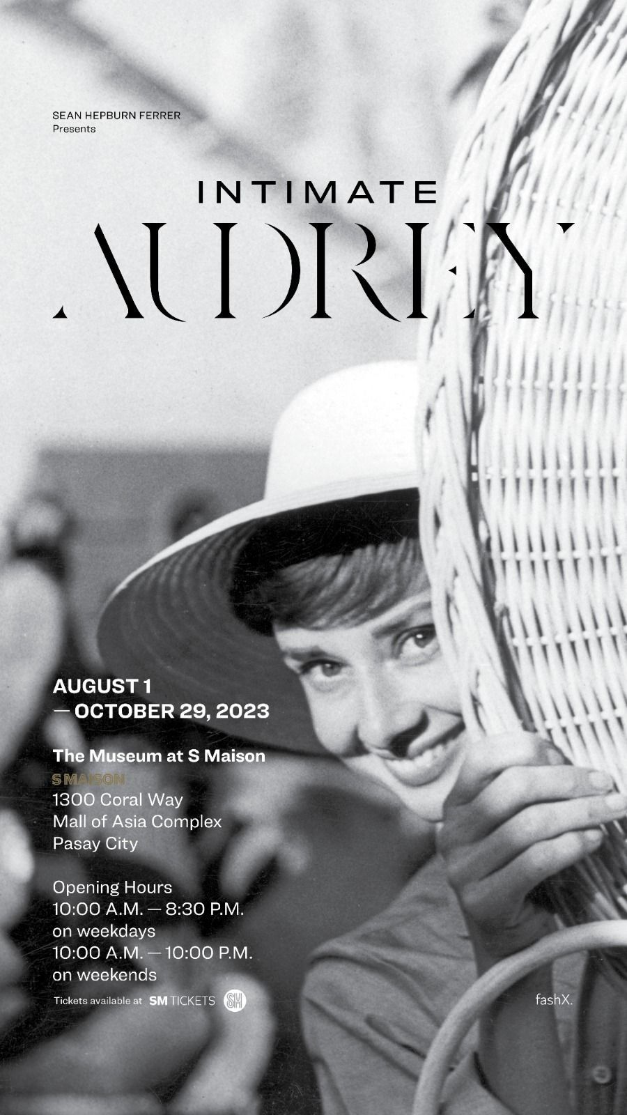 The poster for 'Intimate Audrey' Exhibit