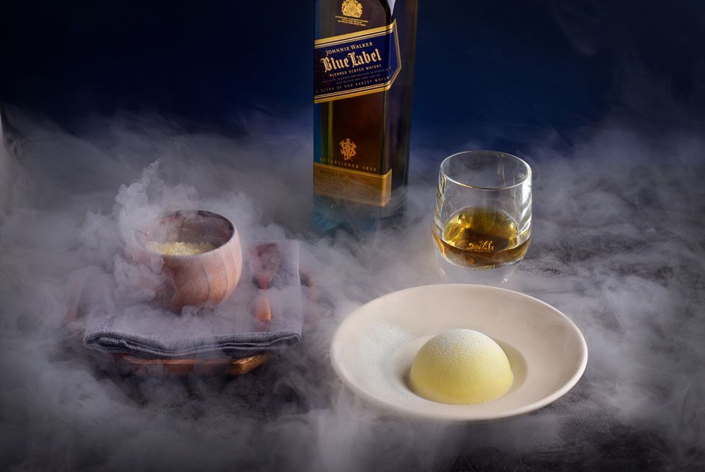 Velvet Cloud Yoghurt 2223 with Johnnie Walker Blue Label neat