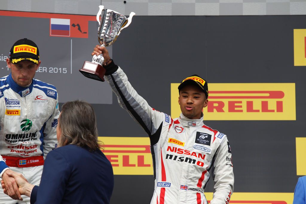 2015 GP3 Series Round 7..Sochi Autodrom, Sochi, Russia.Sunday 11 October 2015..Jann Mardenborough, (GBR, Carlin) (Photo by Sam Bloxham/Formula Motorsport Limited via Getty Images)