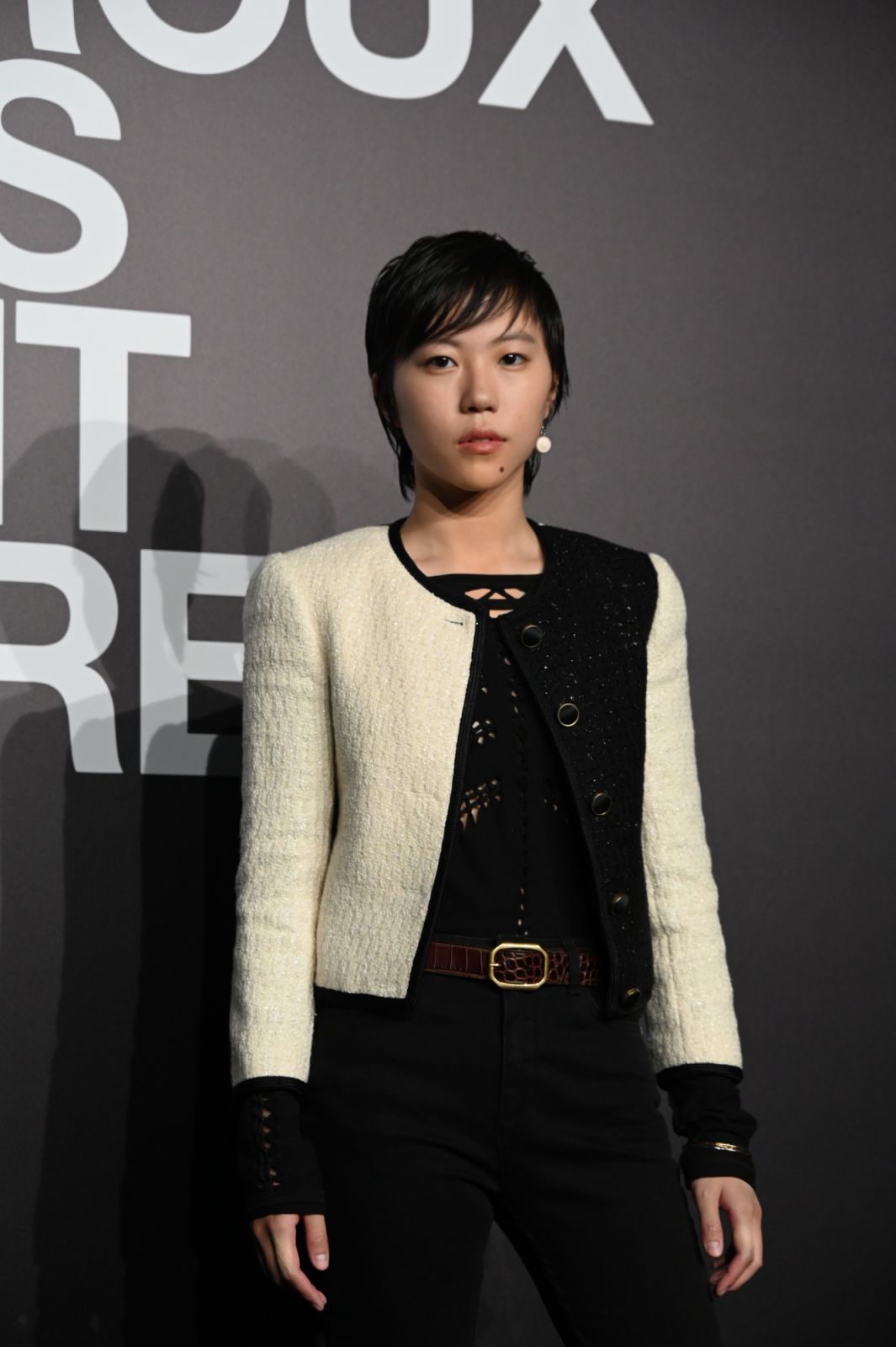 SHANGHAI, CHINA - JUNE 17: Actress Leah Dou Jingtong attends the opening ceremony of 'Betty Catroux, Yves Saint Laurent: Feminine Singular' exhibition at the Museum of Contemporary Art on June 17, 2021 in Shanghai, China. (Photo by VCG/VCG via Getty Images)