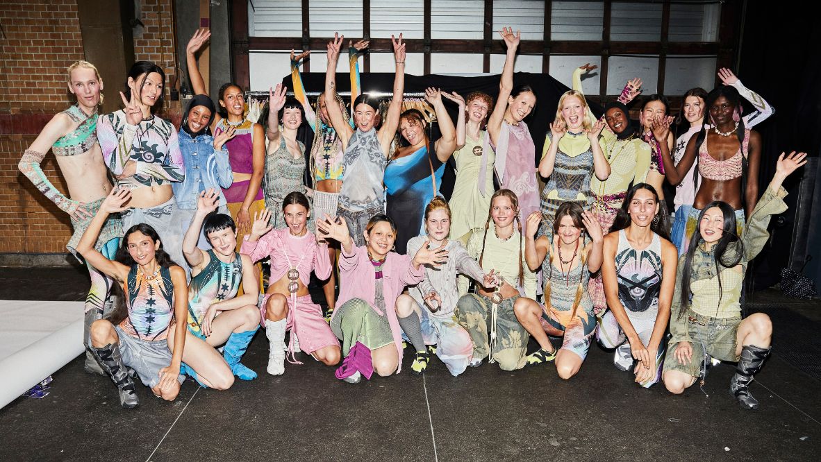 Backstage at the spring-summer 2024 show for Paolina Russo, winner of the Zalando Visionary Award (Photo: ETX Daily Up)