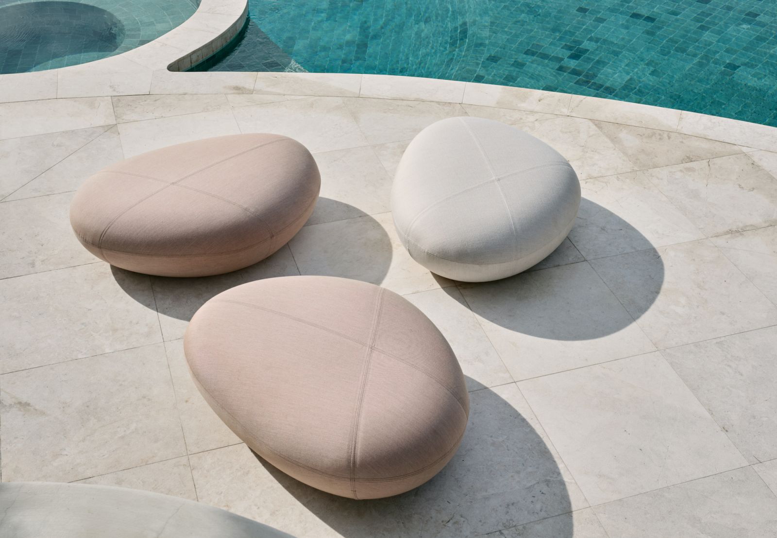 Lode Ottomans can serve as a either a convenient seat or a comfortable footrest