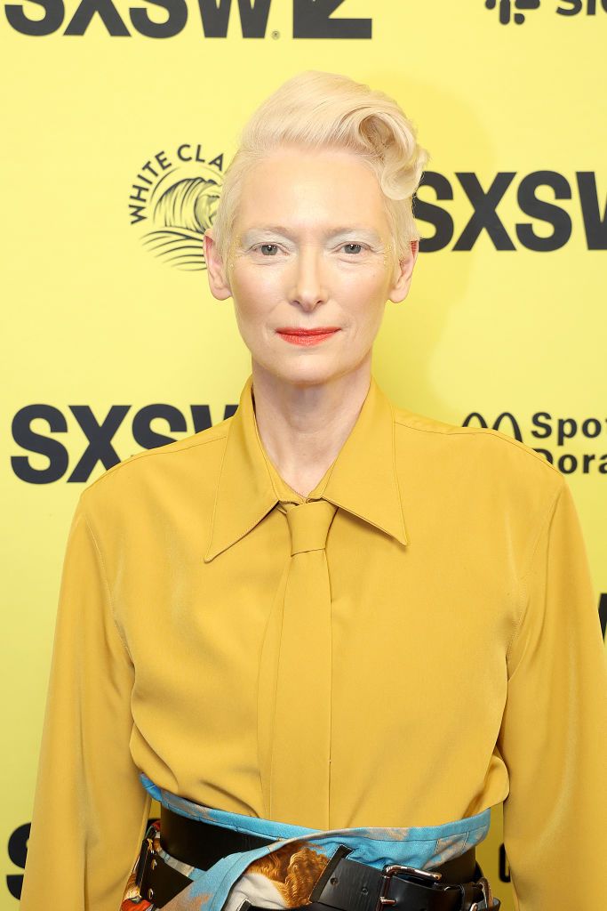 AUSTIN, TEXAS - MARCH 13: Tilda Swinton attends the world premiere of "Problemista" at the Paramount Theatre during the 2023 SXSW Conference And Festival on March 13, 2023 in Austin, Texas. (Photo by Gary Miller/WireImage)