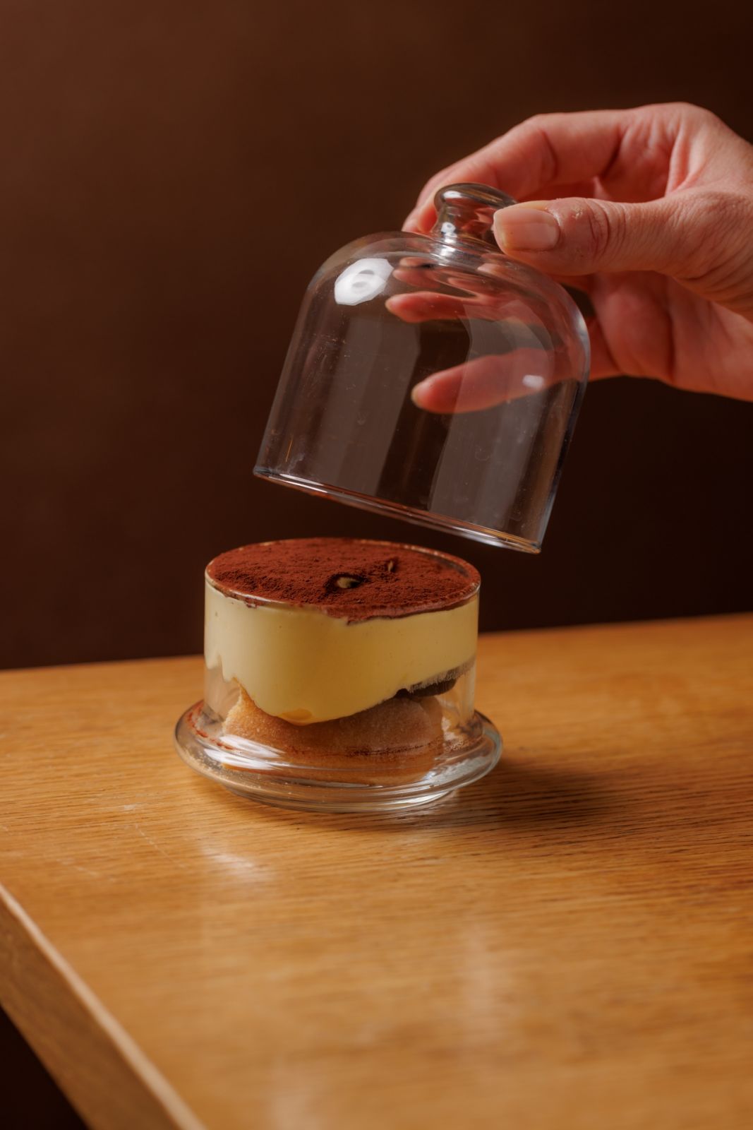 King of Carbonara Luciano Monosilio - Signature Tiramisù with crunchy dark chocolate filled of coffee