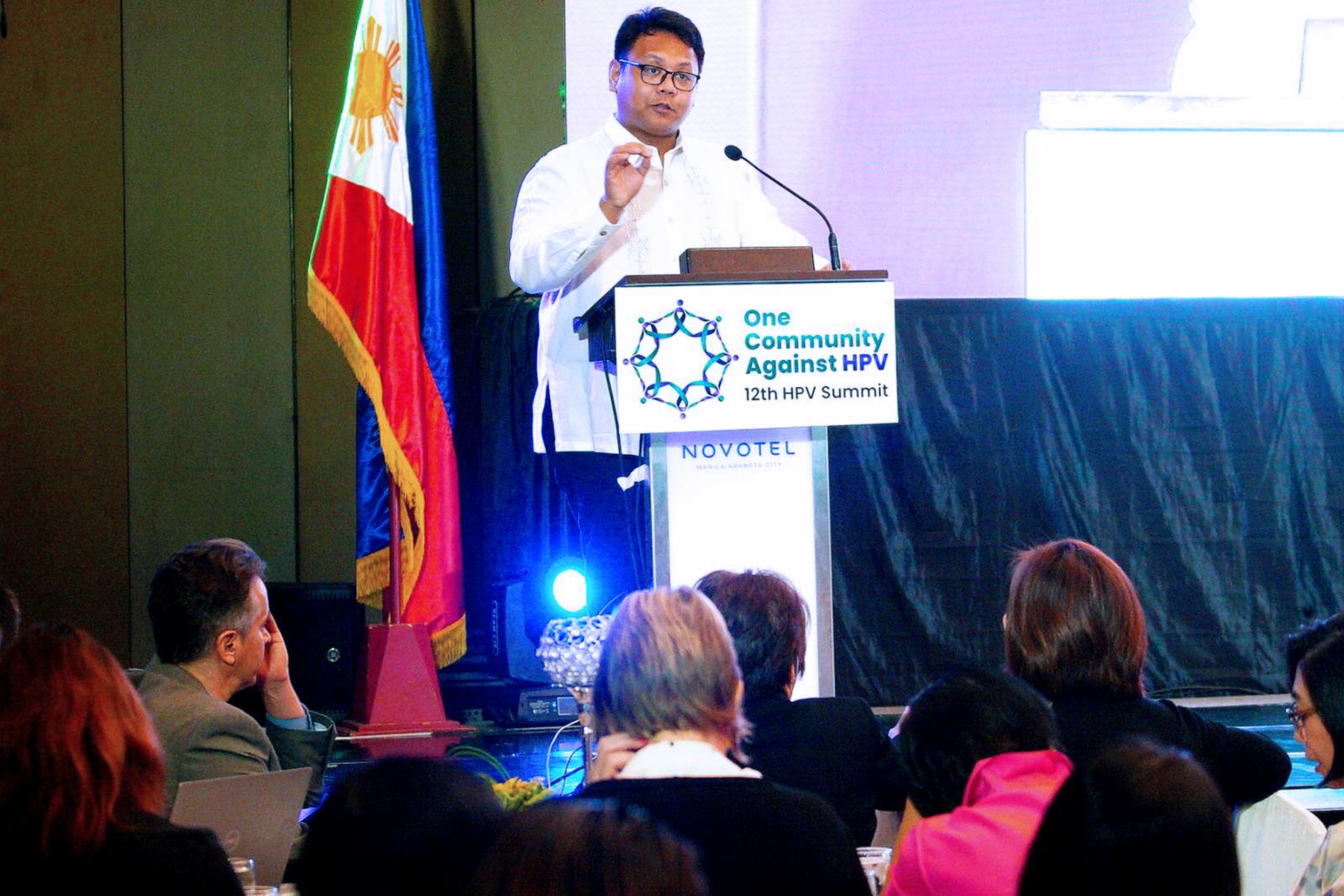 Department of Education (DepEd) Assistant Secretary Dr Dexter Galban delivers his message on the role of learning institutions in building a healthy Philippines during the 12th HPV (human papilloma virus) Summit in Araneta Center, Quezon City on Thursday, August 10, 2023. (Photo: Ben Briones/Philippine News Agency)