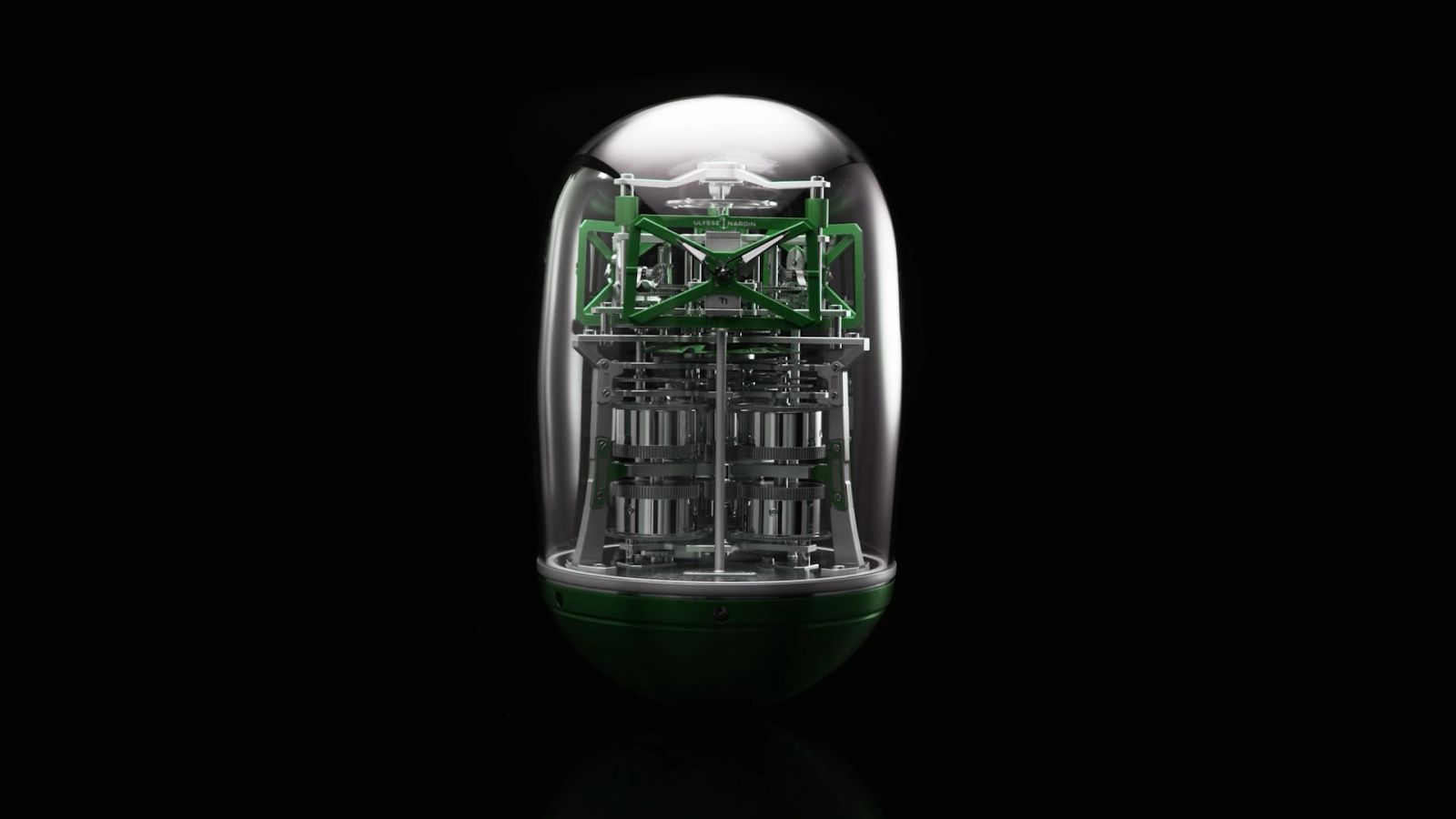 Ulysse Nardin UFO clock in green for Yoshida