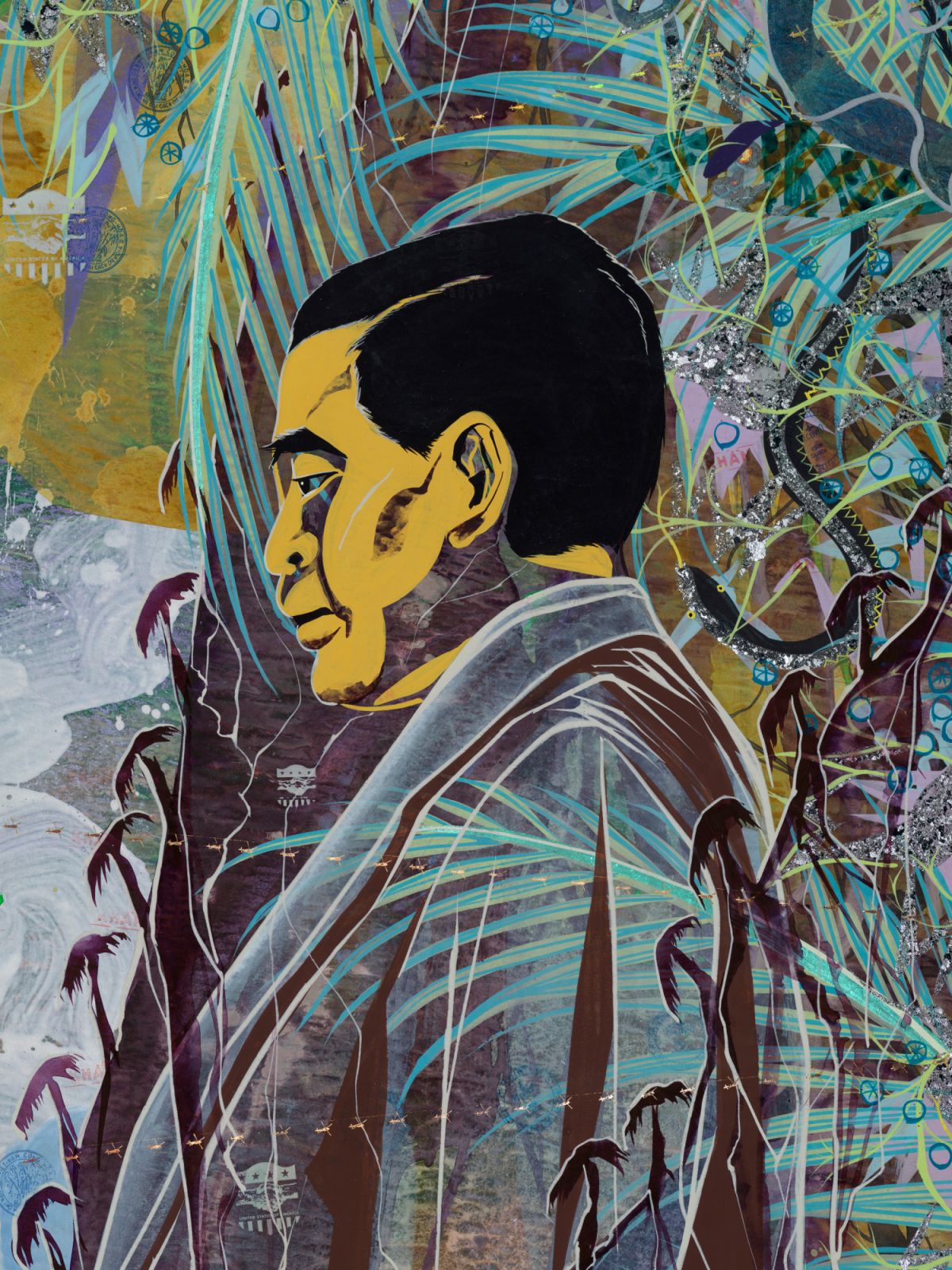 Details from "Ngô Ðình Diê.m" (2023), made for Nguyen's upcoming exhibition at ICA Boston (Photo: courtesy Lehmann Maupin)