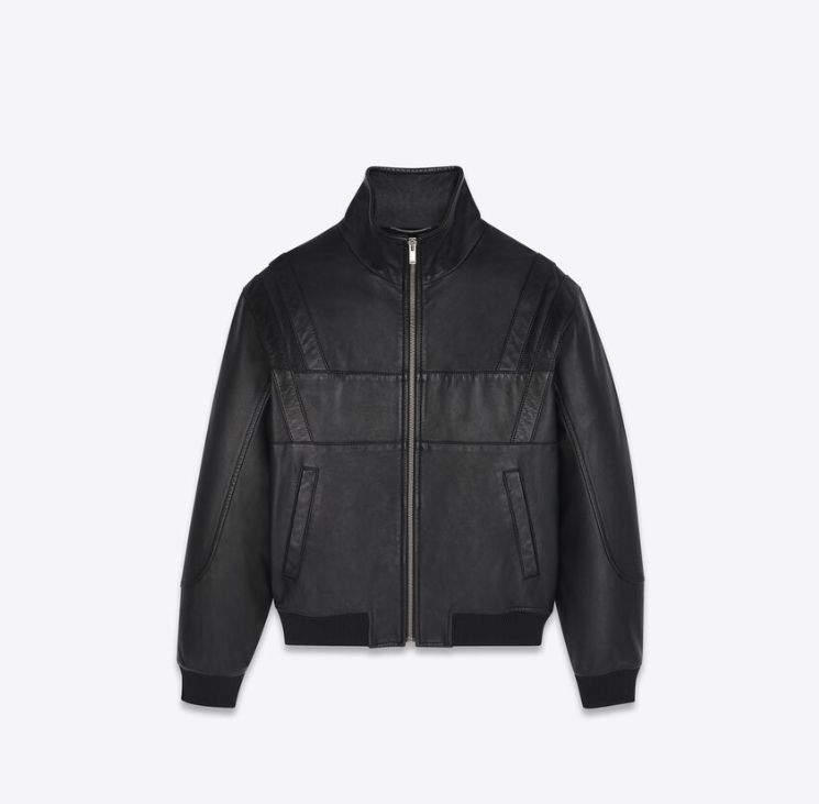 Saint Laurent Jacket in Drummed Lambskin