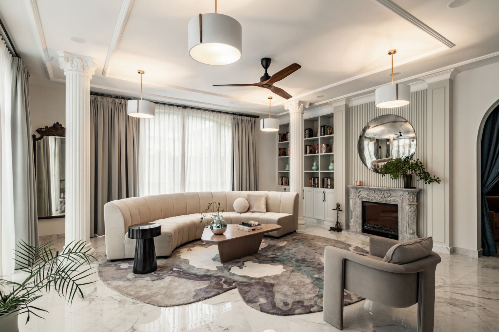 A soft colour palette of different materials