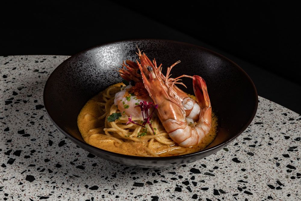 Prawn bisque pasta