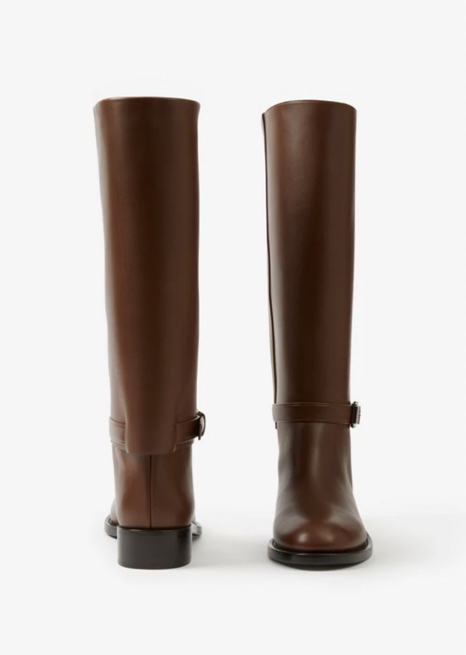 Burberry Fall 2023 Leather Boots in Pine Cone Brown