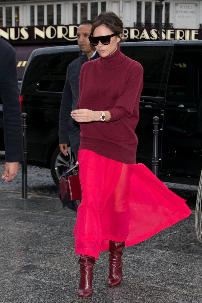 PARIS, FRANCE - MAY 03: Victoria Beckham is seen on May 3, 2017 in Paris, France. (Photo by Marc Piasecki/GC Images)