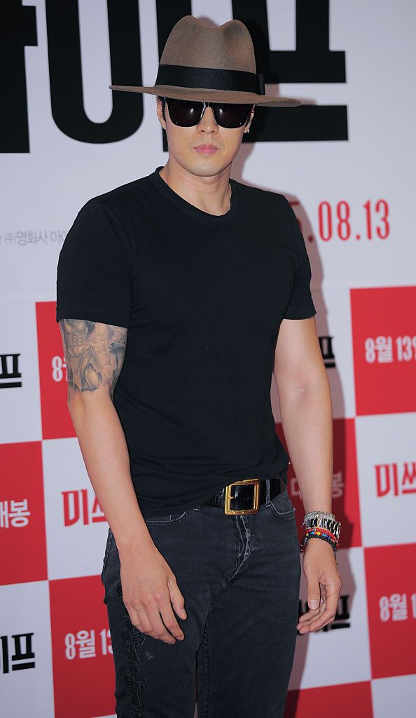 SEOUL, SOUTH KOREA - AUGUST 05:  So Ji-Sub poses for photographs during the movie 'Wonderful Nightmare' VIP premiere at Megabox on August 5, 2015 in Seoul, South Korea.  (Photo by The Chosunilbo JNS/Multi-Bits via Getty Images)