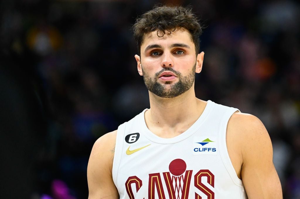 SALT LAKE CITY, UTAH - JANUARY 10: Raul Neto #19 of the Cleveland Cavaliers in action during the second half of a game against the Utah Jazz at Vivint Arena on January 10, 2023 in Salt Lake City, Utah. NOTE TO USER: User expressly acknowledges and agrees that, by downloading and or using this photograph, User is consenting to the terms and conditions of the Getty Images License Agreement. (Photo by Alex Goodlett/Getty Images)