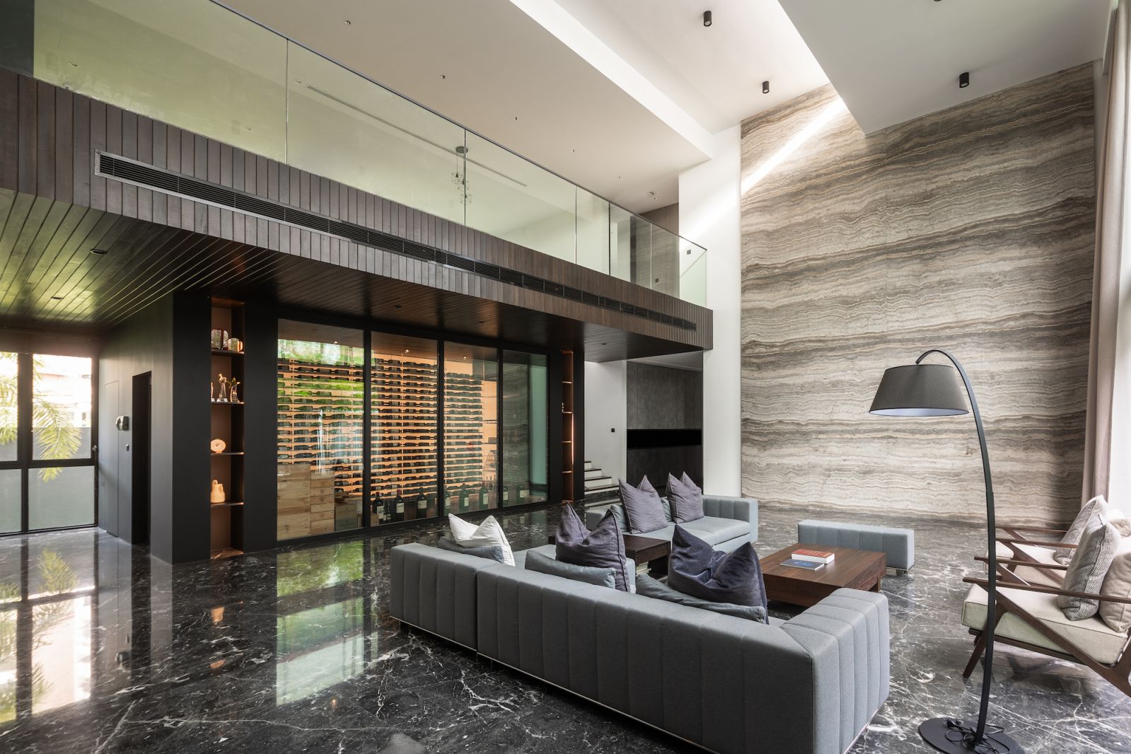 The wine cellar is a centrepiece