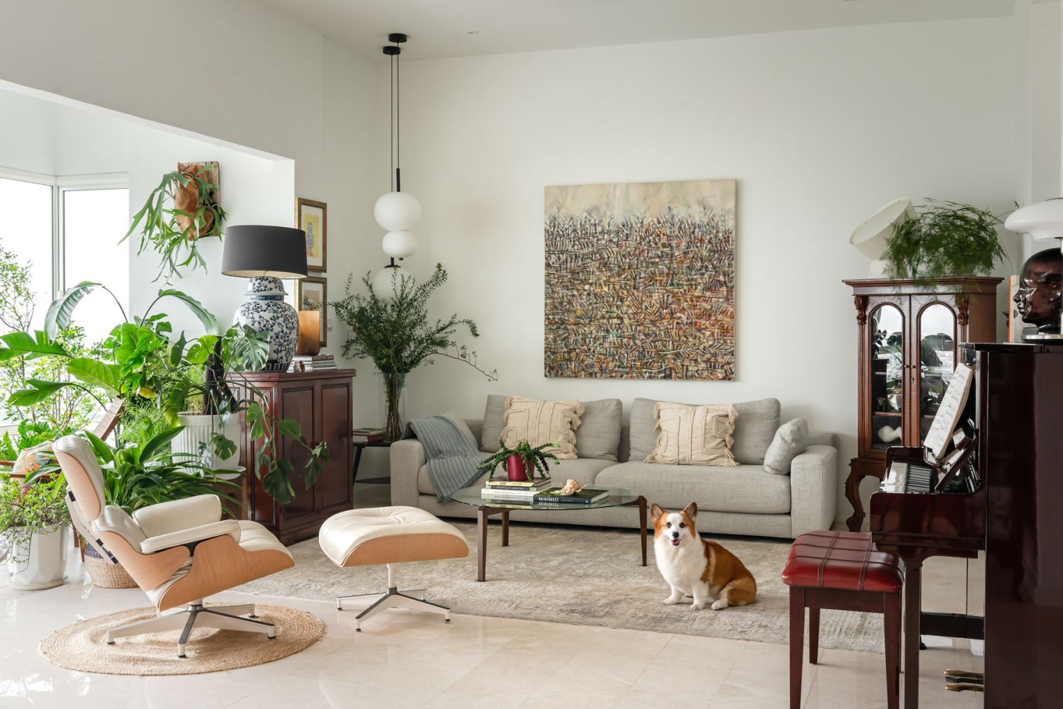 James Koh and Dinesh Rao's confident mix of provenances and styles makes for a warm and welcoming living room (Photo: David Yeow)