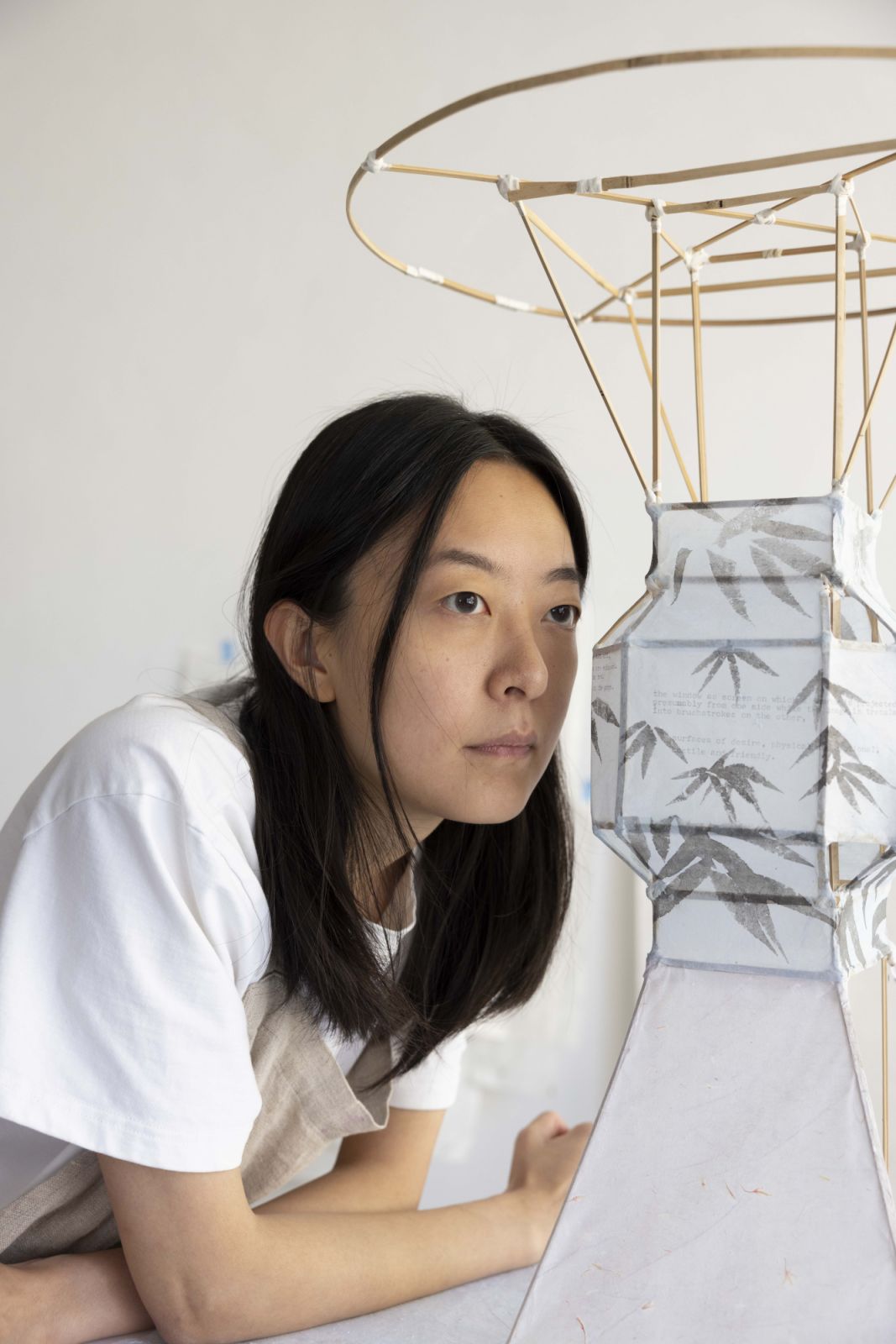 Wu with her lantern prototype (Photo: Affa Chan)