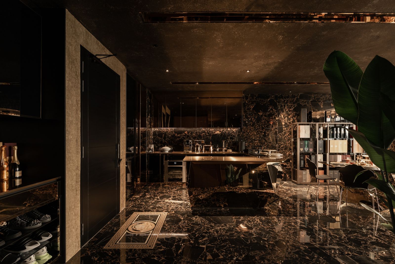 Marble cladding was favoured on many surfaces