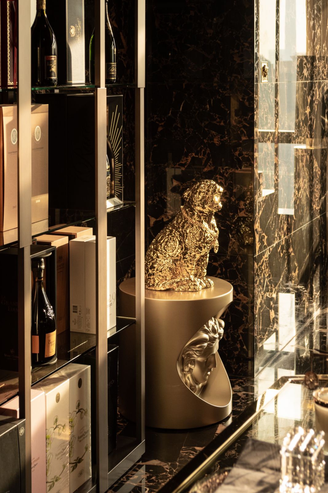 Precious vintages and Versace Home items play well together
