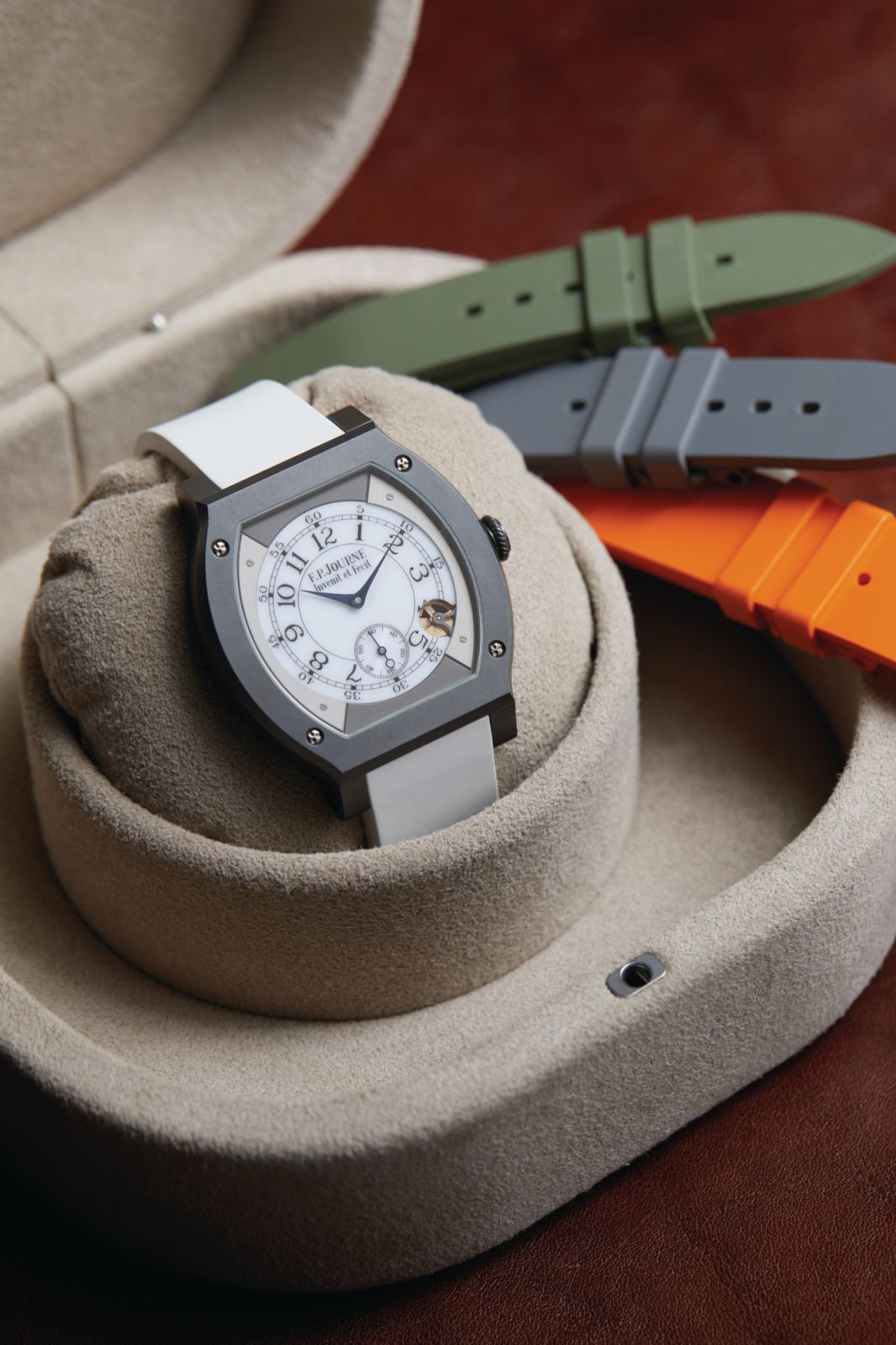 Ling’s FP Journe colletion began with the FP Journe Elégante 48mm Titalyt (Photo: courtesy of Tsin Li/Tatler Hong Kong)