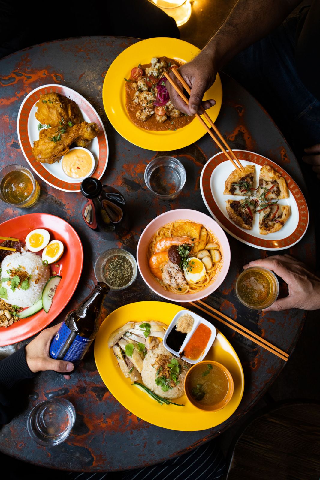 Spread of dishes that was served at Chope Chope’s first event featuring the Kongsee, a modern Singaporean izakaya