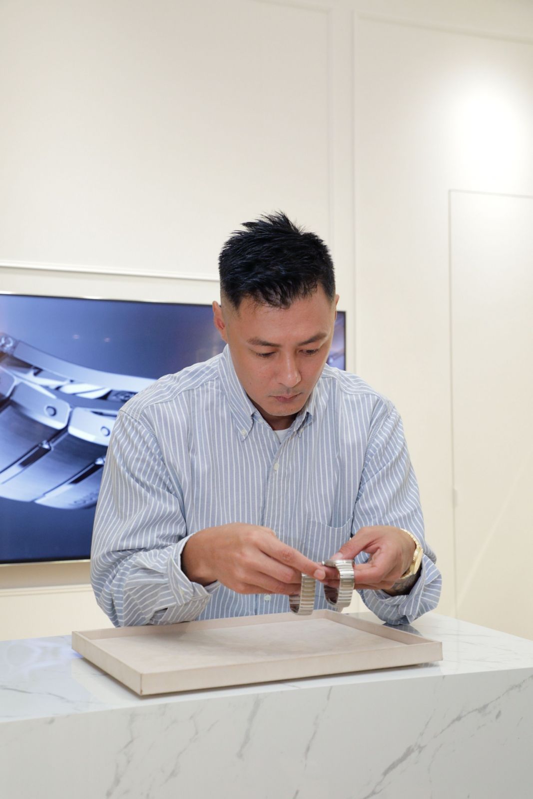 余文樂以資深藏家的身份出席台北101發表活動。（photo: Louis Vuitton）