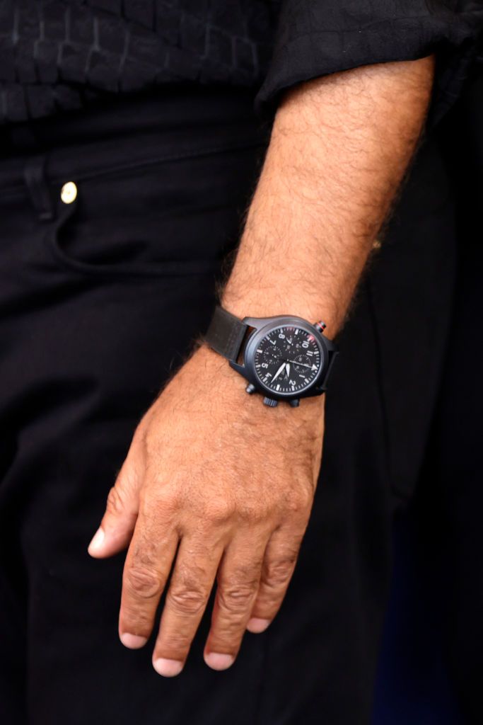 VENICE, ITALY - SEPTEMBER 02: Pierfrancesco Favino, watch detail, attends a photocall for the "Adagio" at the 80th Venice International Film Festival on September 02, 2023 in Venice, Italy. (Photo by John Phillips/Getty Images)