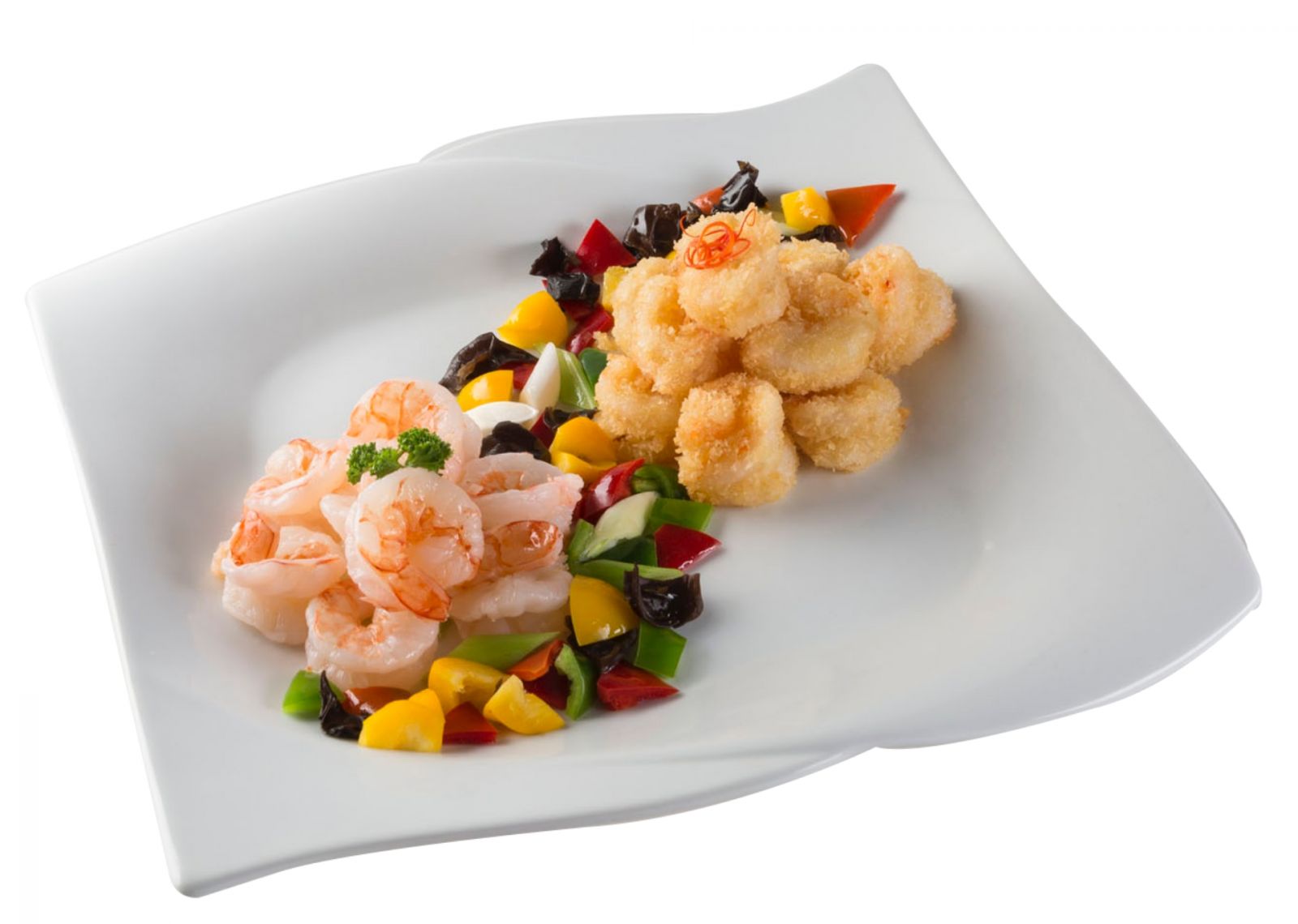 Off Menu Dishes - JADE GARDEN Prawn duo (crystal prawns and prawns salted egg)